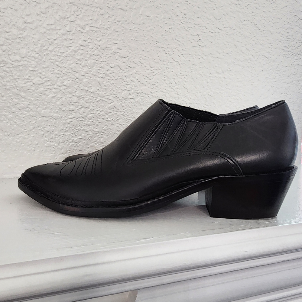 Gianni Bini "Let's Dance" black ankle western bootie shoe - Picture 2 of 6